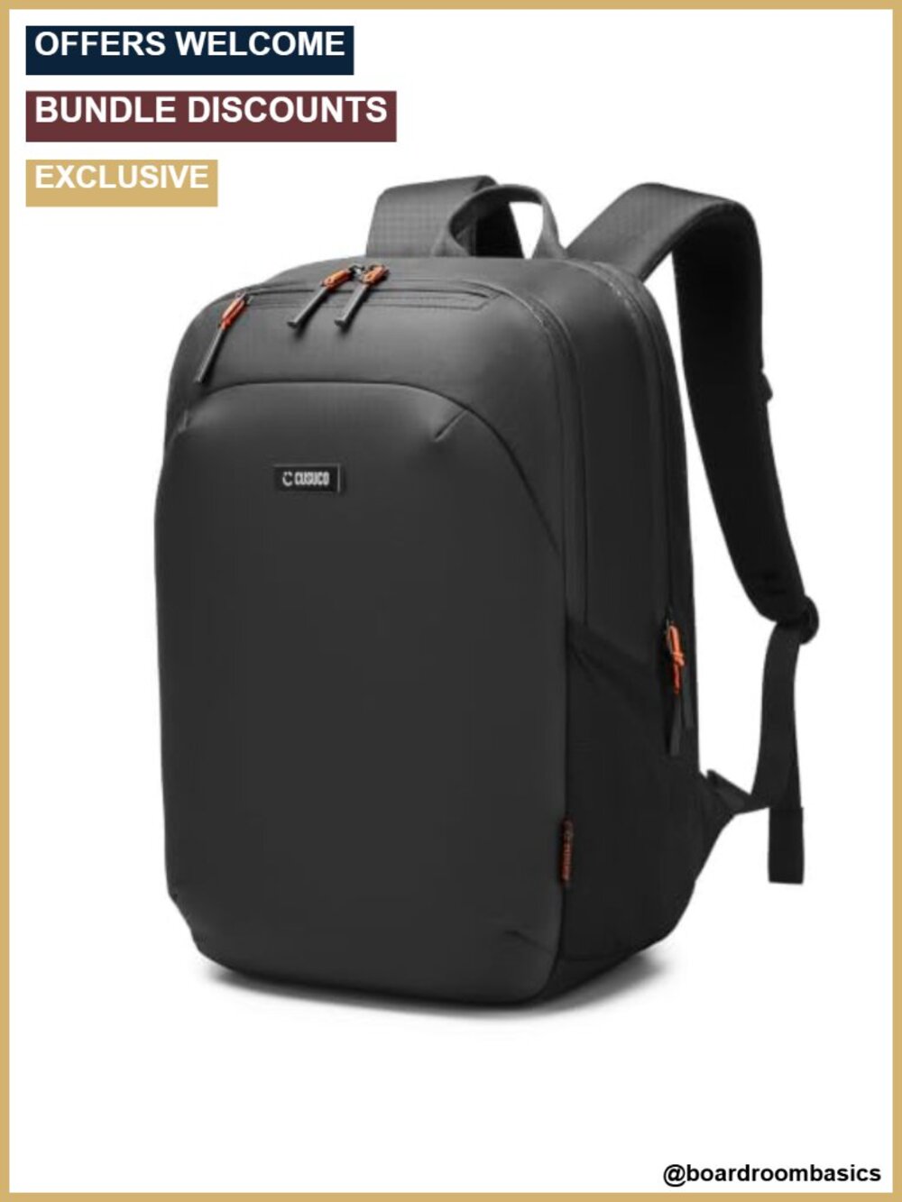 17" Laptop Business Backpack, Lightweight, Water Resistant, 1680D Oxford Fabric